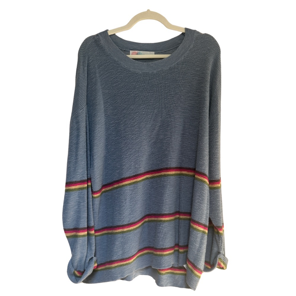 Mariner Sweater Set - Dusty Blue Knit Lounge Set (Size Large)